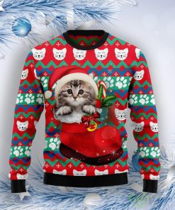Cat Socks Ugly Christmas Sweater Product Photo 1