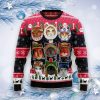 Cats In Winter Ugly Christmas Sweater, Christmas Gift For Cat Lover Product Photo 1
