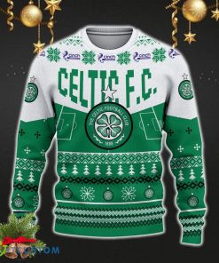 Celtic FC Snowflakes Tree Custom Name Ugly Christmas Sweater New For Fans Gift Holidays Christmas - Celtic FC 3D Sweater Christmas Photo 2
