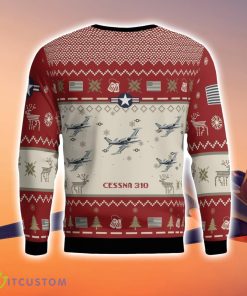 Cessna 310 Aircraft Ugly Christmas Sweater Christmas Gift Veteran 3D Sweater Product Photo 3