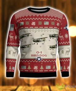 Cessna L-19 O-1 Bird Dog L19 O1 Aircraft Red Ugly Christmas Sweater Veteran USA Air Force 3D Sweater Christmas Gift Product Photo 2