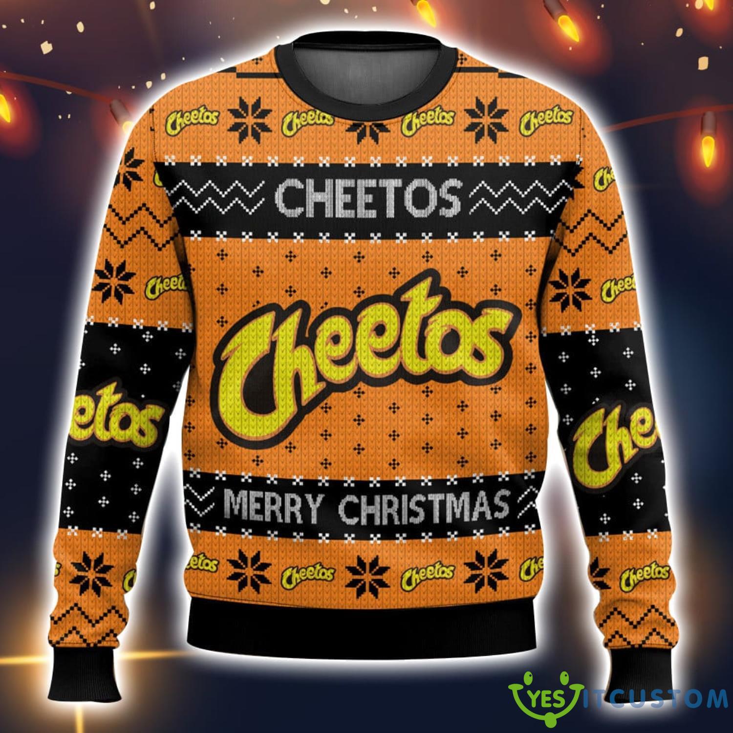 Cheetos Snack Brand Ugly Christmas Sweater Unisex Swweater 5 Cheetos Snack Brand Ugly Christmas Sweater Unisex Swweater Product Photo 1