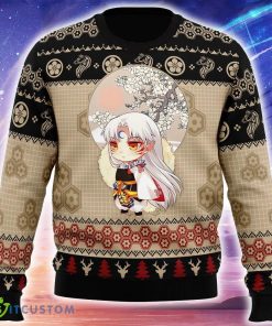 Chibi Seshomaru Inuyasha Knitted Christmas Sweater Gift For Fans - Chibi Seshomaru Inuyasha Ugly Christmas Sweater_1