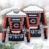 Chicago Bears Christmas Ball Snowfalke Pattern Knitted Sweater Product Photo 1