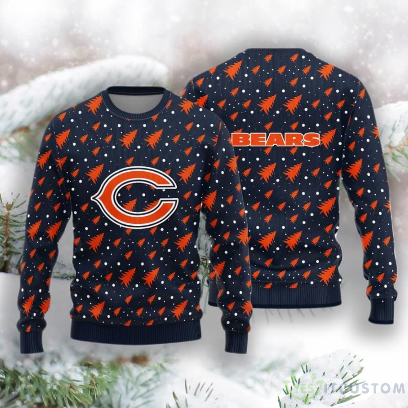 Chicago Bears Christmas Pine Tree Patterns Pattern Knitted Sweater 3 Chicago Bears Christmas Pine Tree Patterns Pattern Knitted Sweater Product Photo 1
