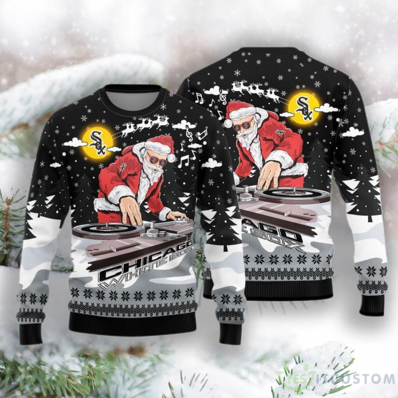 Chicago White Sox Christmas Funny DJ Santa New Style Knitted Sweater 3 Chicago White Sox Christmas Funny DJ Santa New Style Knitted Sweater Product Photo 1