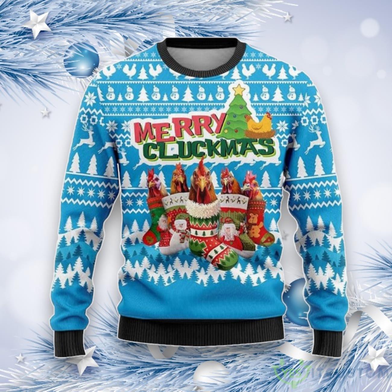 Chicken Christmas Sweaters, Roosters Crewneck Sweatshirt, Best Gift For Christmas 3 Chicken Christmas Sweaters, Roosters Crewneck Sweatshirt, Best Gift For Christmas Product Photo 1