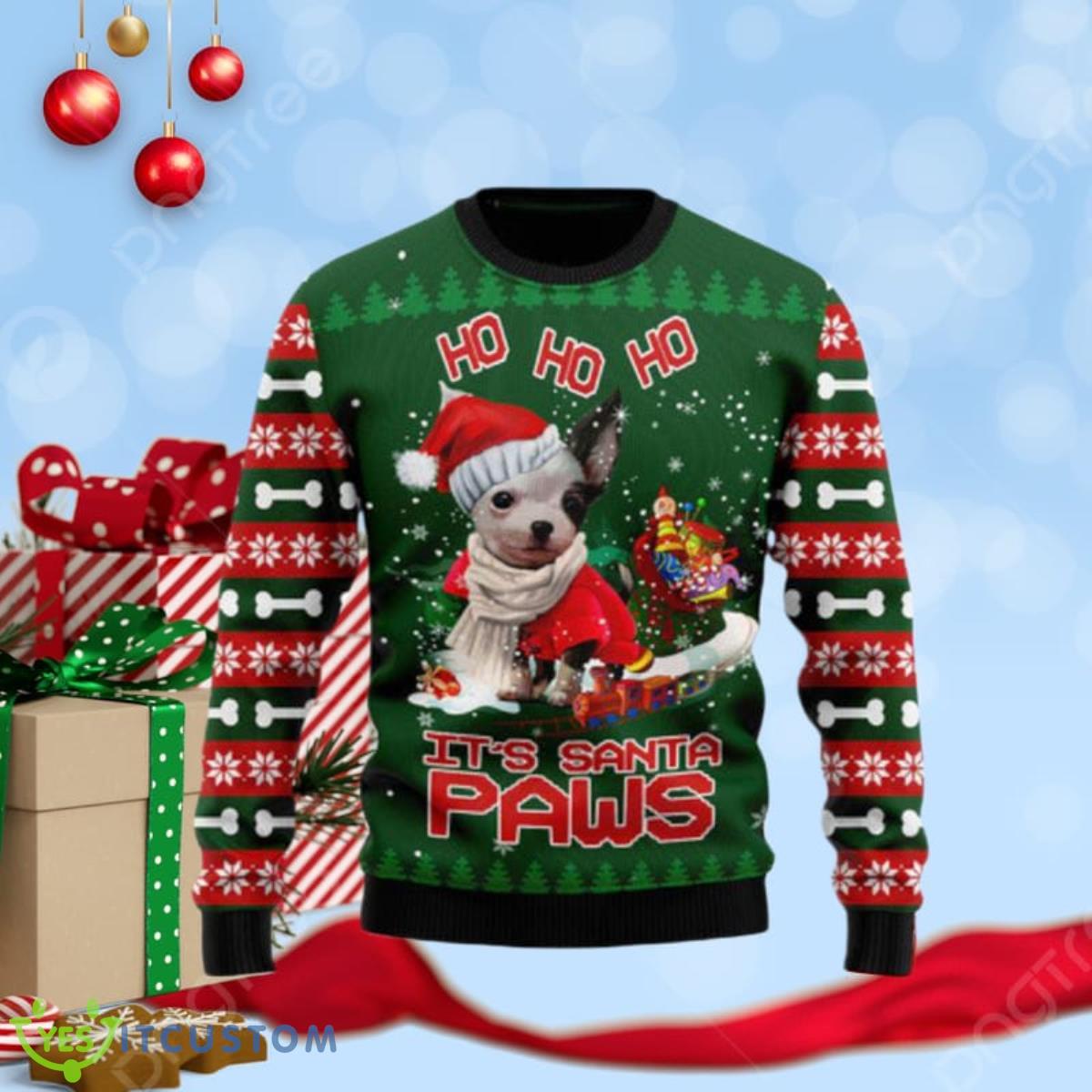 Chihuahua Santa Paws Ugly Christmas Sweaters Special Gift For Men And Women 3 Chihuahua Santa Paws Ugly Christmas Sweaters Special Gift For Men And Women Product Photo 1