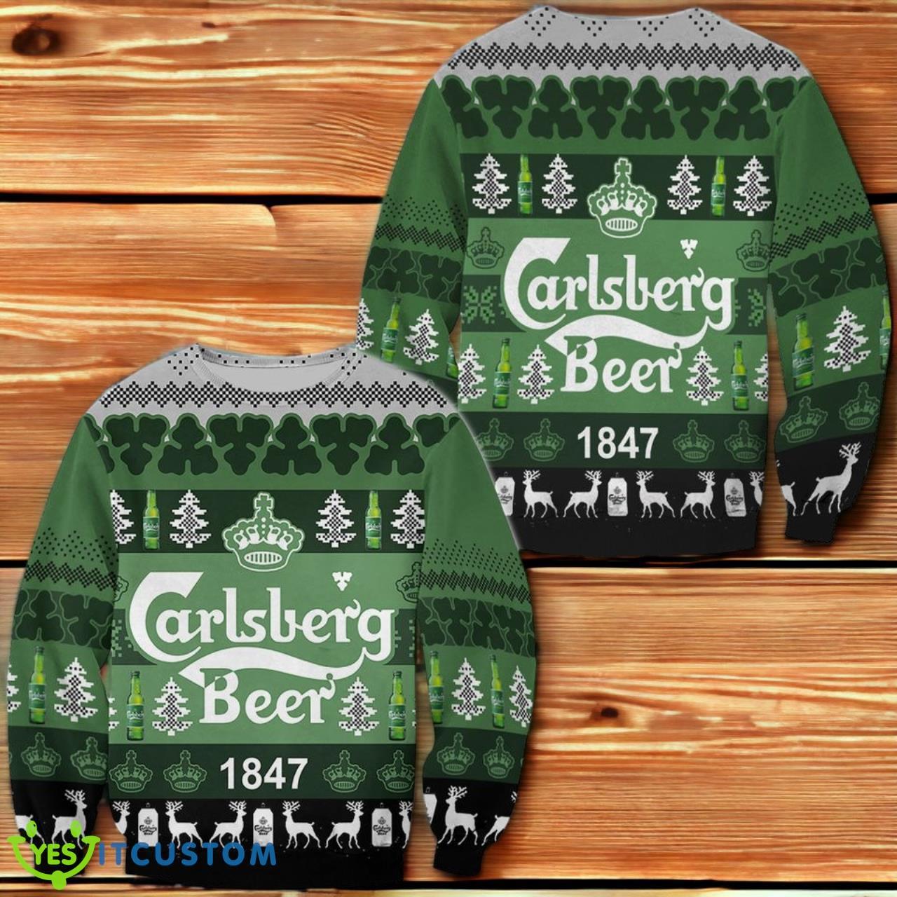 Christmas Carlsberg Beer Ugly Sweater 3 Christmas Carlsberg Beer Ugly Sweater Product Photo 1
