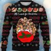 Christmas Cocks Gift Printed Casual Crew Neck Ugly Sweater Product Photo 1