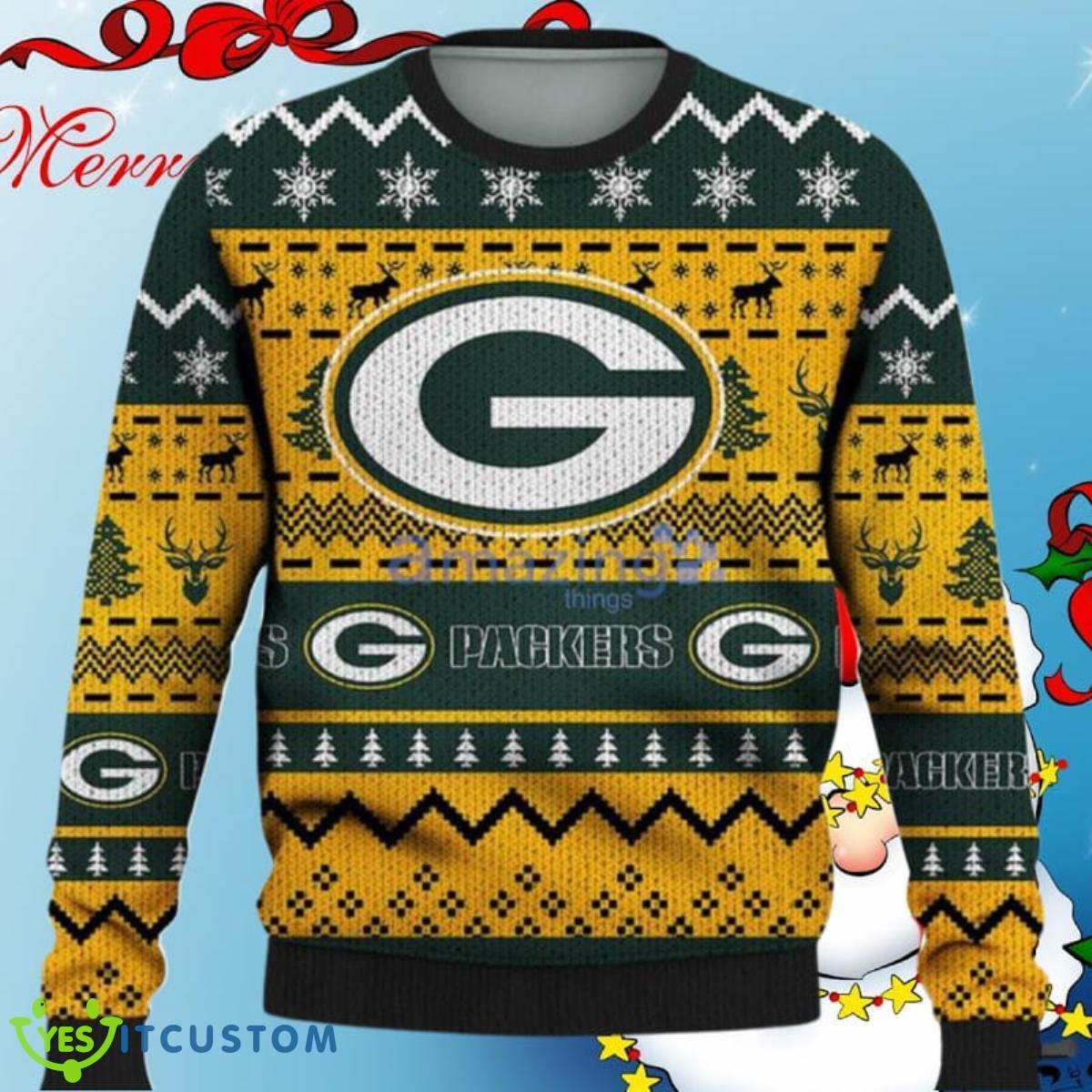 Christmas Gift Green Bay Packers Big Logo Ugly Christmas Sweaters For Men And Women Style Gift 3 Christmas Gift Green Bay Packers Big Logo Ugly Christmas Sweaters For Men And Women Style Gift Product Photo 1