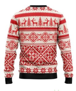 Christmas Puppy Print Casual Crew Neck Ugly Sweater Product Photo 2