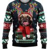 Christmas Puppy Print Casual Crew Neck Ugly Sweater Best Gift For Men Women Product Photo 1