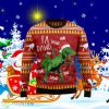 Christmas Singing Dinosaur Ugly Christmas Sweaters Unique Gift For Men And Women Product Photo 1