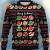 Christmas Snail Cocks Print Casual Crew Neck Ugly Sweater Product Photo 1