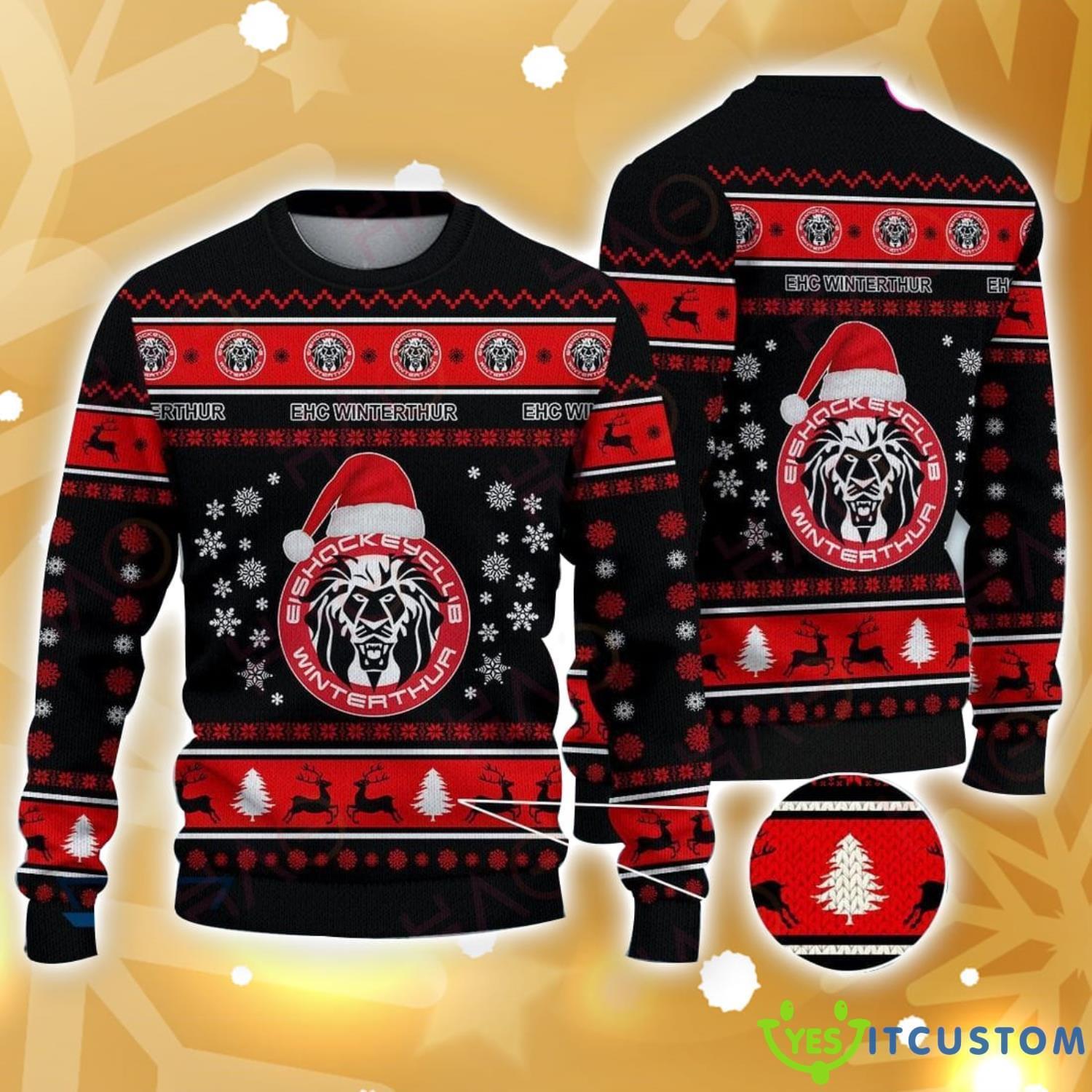Christmas Sweater EHC Winterthur Red Mix Black Christmas Unisex 3D All over Printed Ugly Christmas Sweater 3 Christmas Sweater EHC Winterthur Red Mix Black Christmas Unisex 3D All over Printed Ugly Christmas Sweater Product Photo 1