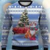 Christmas Tree Cat Print Crewneck Ugly Sweater Product Photo 1