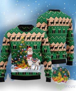 Christmas Tree Llama Ugly Christmas Sweater 5 Christmas Tree Llama Ugly Christmas Sweater Product Photo 3