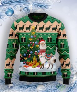 Christmas Tree Llama Ugly Christmas Sweater Product Photo 1