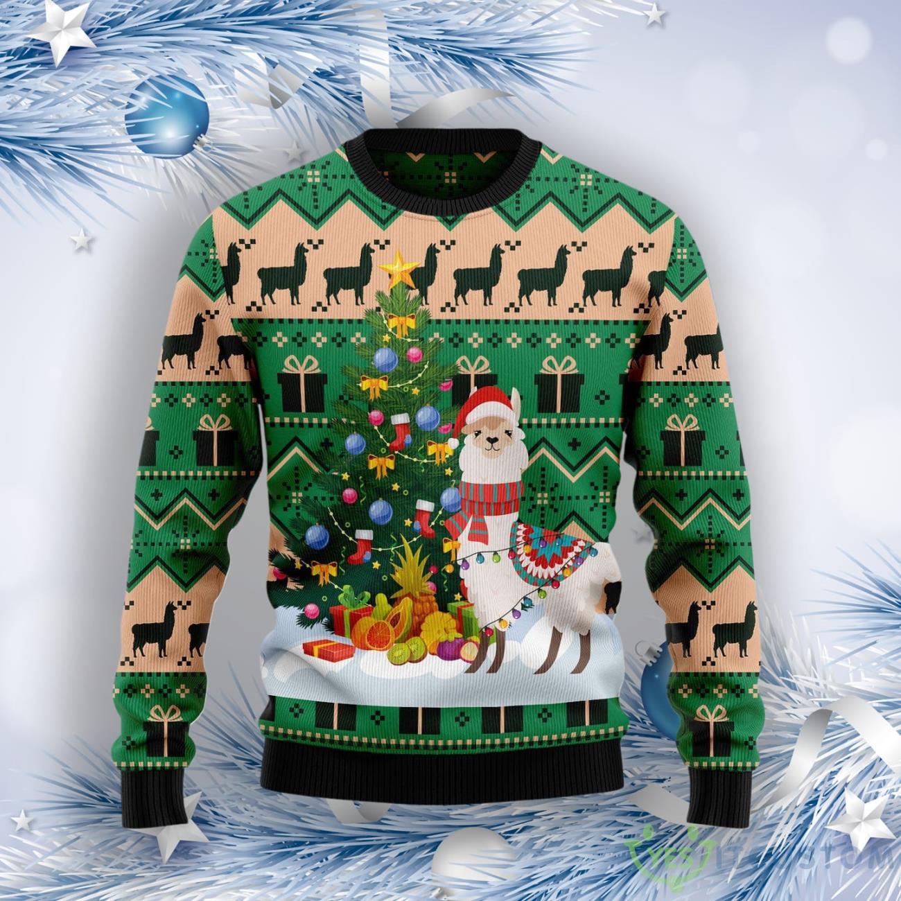 Christmas Tree Llama Ugly Christmas Sweater 7 Christmas Tree Llama Ugly Christmas Sweater Product Photo 1