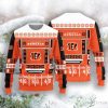 Cincinnati Bengals Christmas Ball Snowfalke Pattern Knitted Sweater Product Photo 1