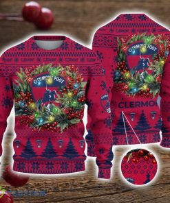 Clermont Foot Auvergne 63 3D Ugly Christmas Sweater Christmas Gift For Fans Men Women Christmas Sweater Product Photo 1