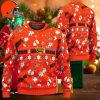 Cleveland Browns Snow Santa Reindeer Ugly Christmas 3D Sweater Gift For Men Women - Cleveland Browns Snow Santa Reindeer Ugly Christmas 3D Sweater Gift For Men Women