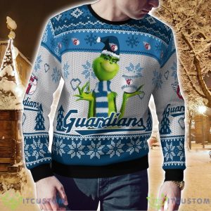 Cleveland Guardians Grinch Snowflake Pattern Ugly Sweater Christmas Product Photo 2