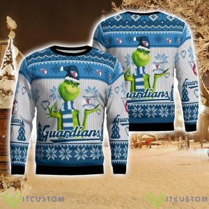 Cleveland Guardians Grinch Snowflake Pattern Ugly Sweater Christmas Product Photo 1