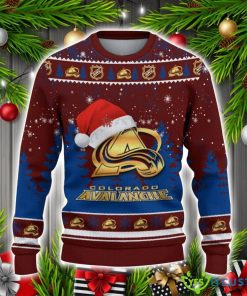 Colorado Avalanche Logo Wearing Santa Hat Christmas Gift Ugly Christmas Sweater For Men And Women Gift 4 Colorado Avalanche Logo Wearing Santa Hat Christmas Gift Ugly Christmas Sweater For Men And Women Gift Product Photo 2
