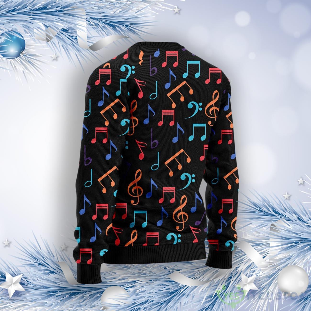 Colorful Music Notes Ugly Christmas Sweater 8 Colorful Music Notes Ugly Christmas Sweater Product Photo 2