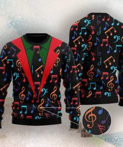 Colorful Music Notes Ugly Christmas Sweater 5 Colorful Music Notes Ugly Christmas Sweater Product Photo 3