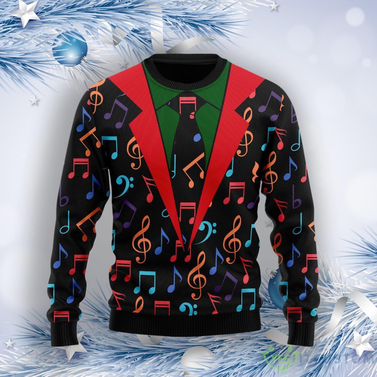 Colorful Music Notes Ugly Christmas Sweater 7 Colorful Music Notes Ugly Christmas Sweater Product Photo 1