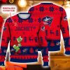 Columbus Blue Jackets Ugly Christmas Sweater Grinch Custom Name Ice Hockey NHL 3D Sweater For Men And Women Product Photo 1