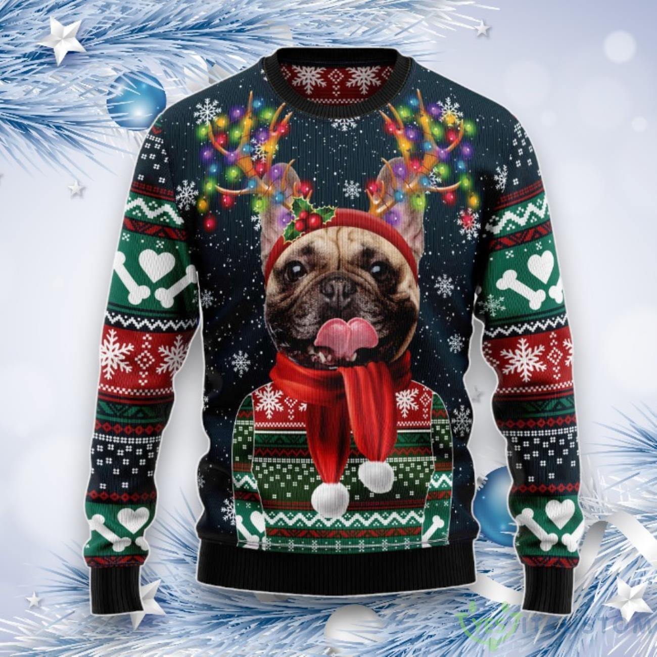 Cool French Bulldog Ugly Christmas Sweater – Noel Malalan – Christmas Signature 3 Cool French Bulldog Ugly Christmas Sweater – Noel Malalan – Christmas Signature Product Photo 1