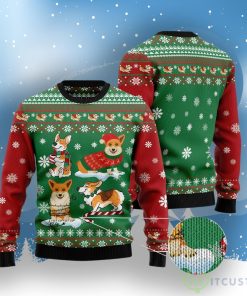 Corgi Snow Day Ugly Christmas Sweater 4 Corgi Snow Day Ugly Christmas Sweater Product Photo 2
