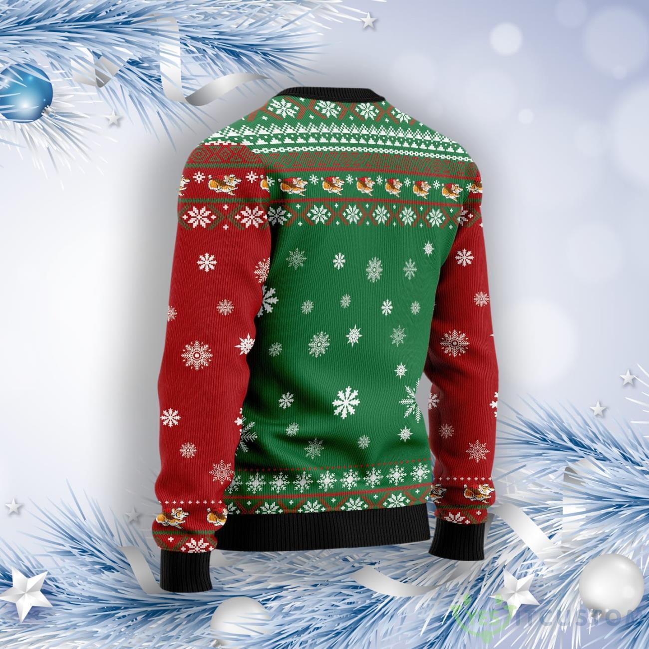 Corgi Snow Day Ugly Christmas Sweater 3 Corgi Snow Day Ugly Christmas Sweater Product Photo 3