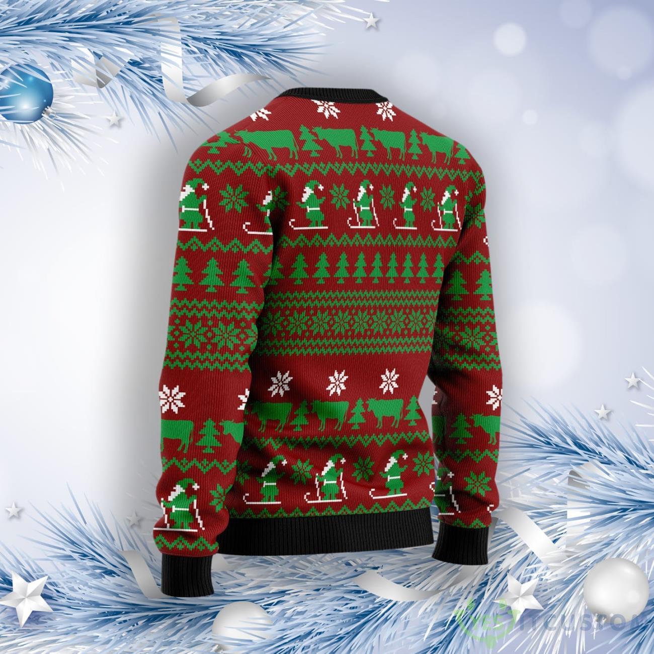 Cow Xmas Ugly Christmas Sweater 3 Cow Xmas Ugly Christmas Sweater Product Photo 3