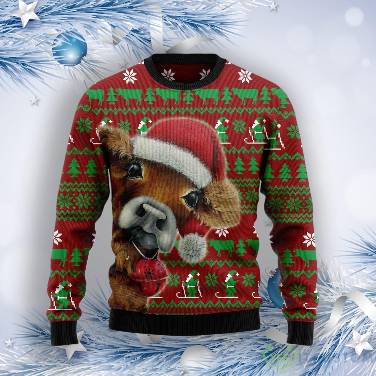 Cow Xmas Ugly Christmas Sweater 7 Cow Xmas Ugly Christmas Sweater Product Photo 1