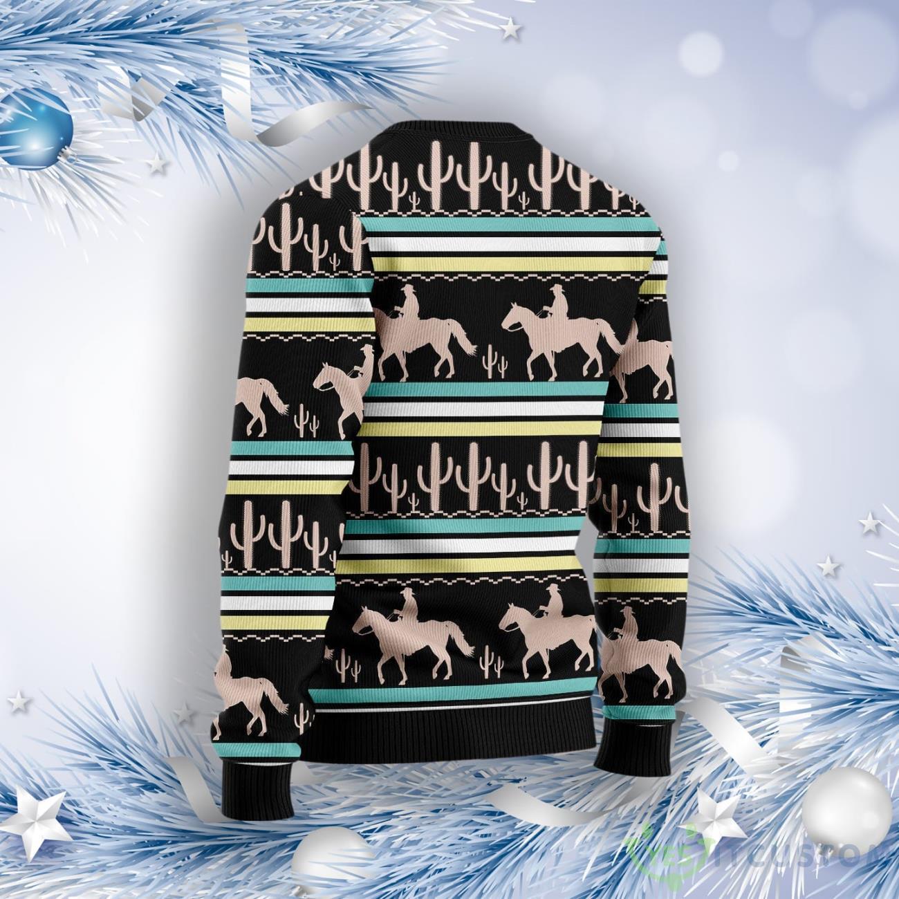 Cowboy Cactus Ugly Christmas Sweater 8 Cowboy Cactus Ugly Christmas Sweater Product Photo 2