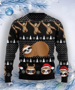 Crazy Sloth Ugly Christmas Sweater Product Photo 1