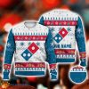Custom Name Domino's pizza Food Ugly Christmas Sweater Food Christmas Gift Food & Wine Gifts 3D Sweater Product Photo 1