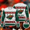 Custom Name Minnesota Wild Ice Hockey Ugly Christmas Sweater Funny Christmas Sweater Product Photo 1