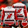 Custom Name New Jersey Devils Ice Hockey Ugly Christmas Sweater Funny Christmas Sweater Product Photo 1