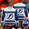 Custom Name Tampa Bay Lightning Ice Hockey Ugly Christmas Sweater Funny Christmas Sweater Product Photo 1
