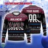 Custom Number And Name Avalanche Walking Abbey Road Ugly Christmas Sweater Ice Hockey Fans Gift Familys - Custom Number And Name Avalanche Walking Abbey Road Ugly Christmas Sweater Ice Hockey Fans Gift Familys