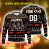 Custom Number And Name Browns Walking Abbey Road Ugly Christmas Sweater Football Gift For Fans Christmas - Custom Number And Name Browns Walking Abbey Road Ugly Christmas Sweater Football Gift For Fans Christmas