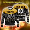 Custom Number And Name Steelers Walking Abbey Road Ugly Christmas Sweater Football Gift For Fans Christmas - Custom Number And Name Steelers Walking Abbey Road Ugly Christmas Sweater Football Gift For Fans Christmas