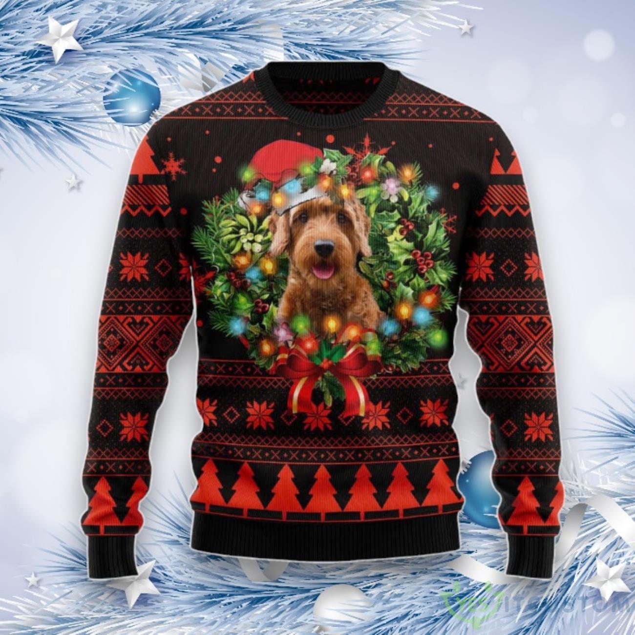 Cute Goldendoodle Ugly Christmas Sweater, Gift For Pet Lovers, Unisex Crewneck Sweater 3 Cute Goldendoodle Ugly Christmas Sweater, Gift For Pet Lovers, Unisex Crewneck Sweater Product Photo 1
