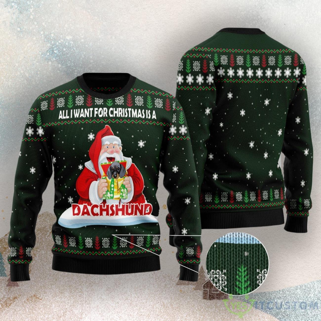 Dachshund Gift Ugly Christmas Sweater 3 Dachshund Gift Ugly Christmas Sweater Product Photo 1